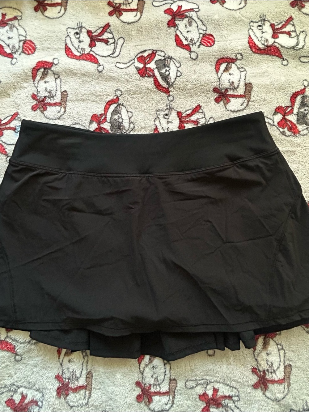 CRZ YOGA Black Athletic Tennis Skirt with Built-In Shorts and Pockets